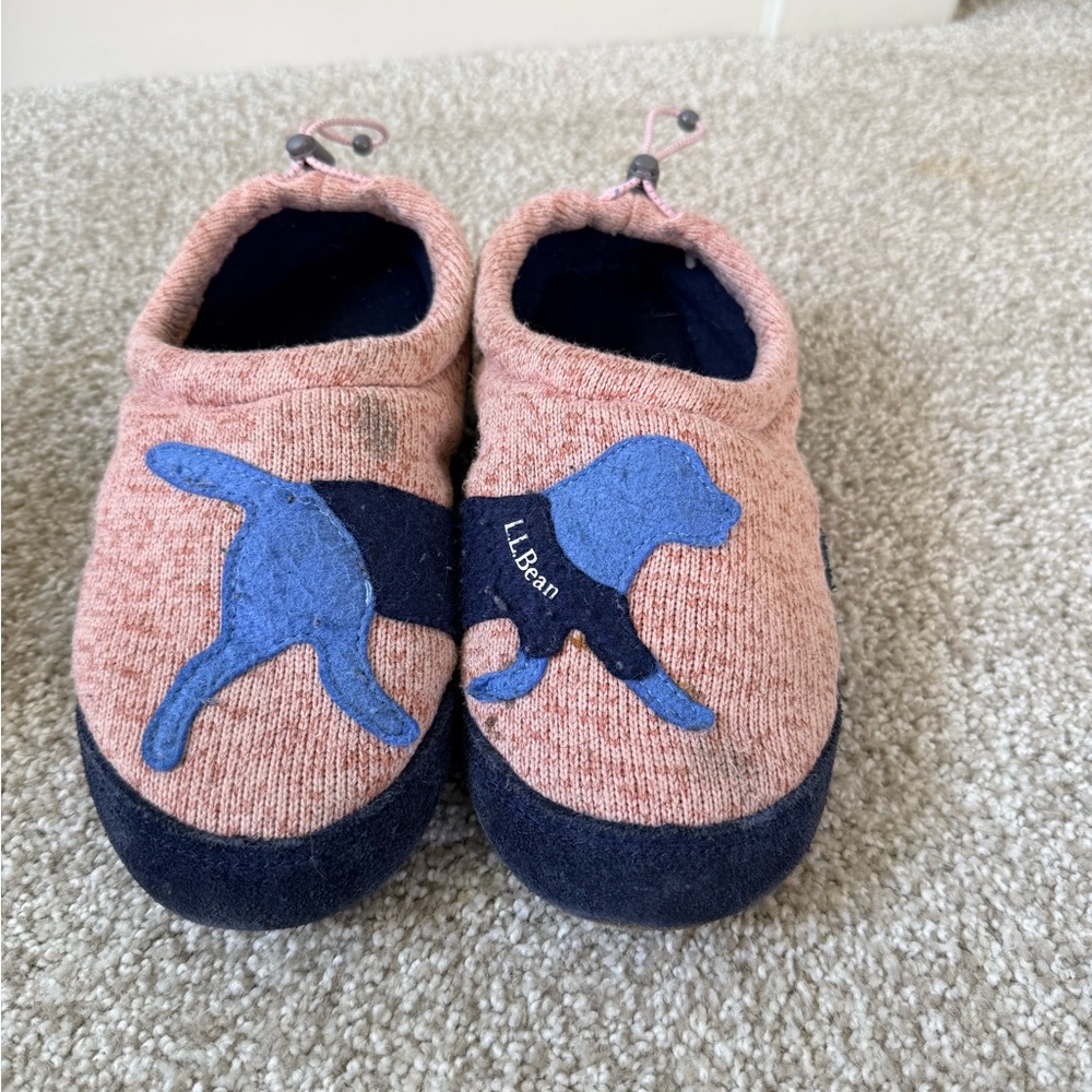 L.L. Bean Kids' dog slippers size 3-4